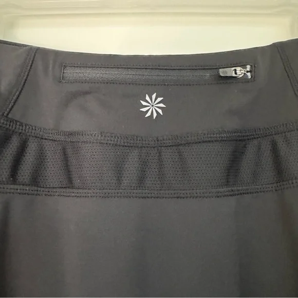 Athleta Medium Black Sportswear Skirt Skort with Biker shorts Pockets Athletic - Picture 7 of 10